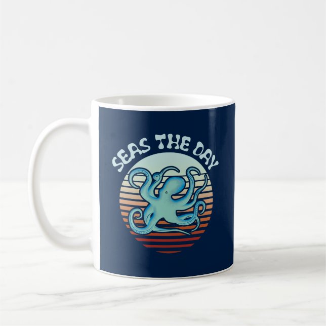 Havets dag | Sommar Vibes Octopus Kaffemugg (Vänster)