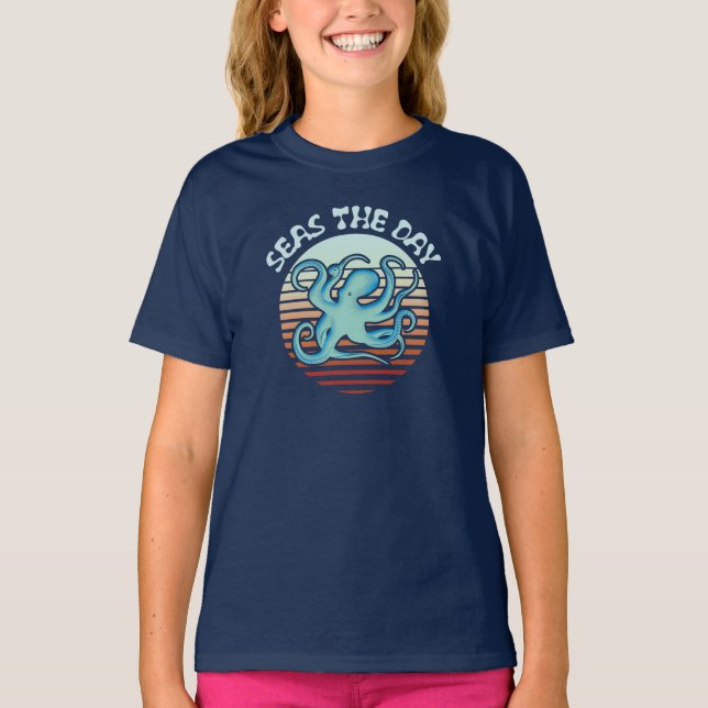 Havets dag | Sommar Vibes Octopus T Shirt (Framsida)