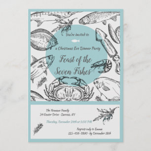 Havets frukter Penna och bläck inbjudan