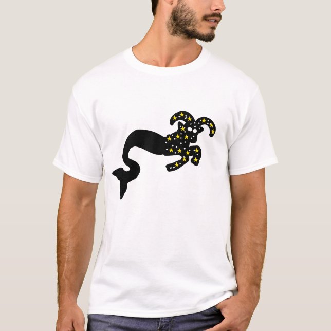 Havets Geting Kosmisk Närvaro – Astrologisk Tecken T Shirt (Framsida)