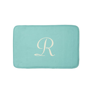 Havets Grönt, Monogrammed Plush Bath Mat Badrumsmatta