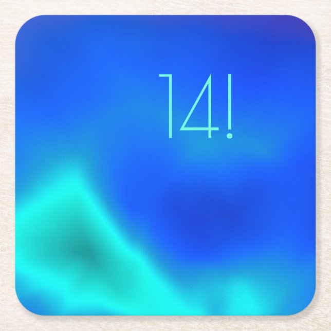 Havets Grönt och blått Pappert Underlägg (Framsidan)