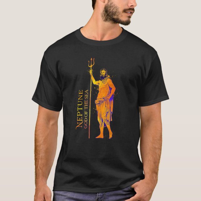 Havets Gud  Neptunus T Shirt (Framsida)