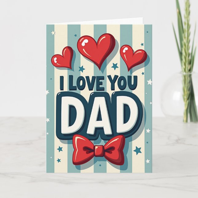 Havets Jag älskar dig pappa-kort Kort (Framsida)