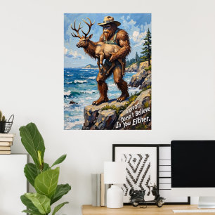Havets Kant: Bigfoot's Protective Stance Poster