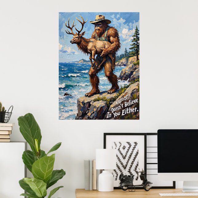Havets Kant: Bigfoot's Protective Stance Poster (Hemmakontoret)