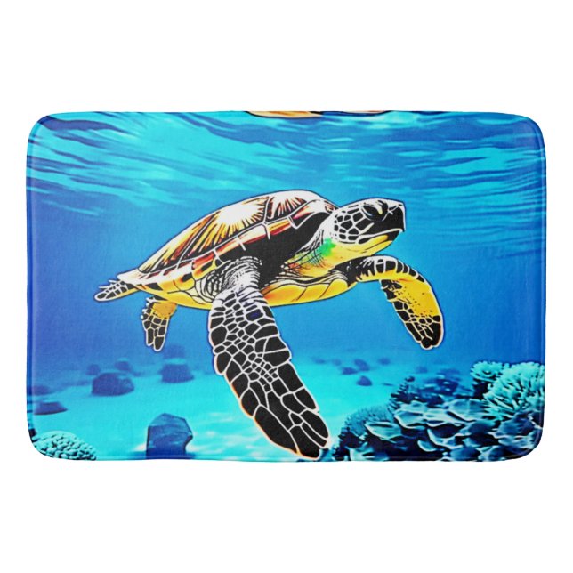 Havets kejsare: Sea Turtle's Journey Badrumsmatta (Framsidan)