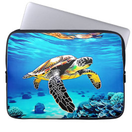 Havets kejsare: Sea Turtle's Journey Laptop Fodral
