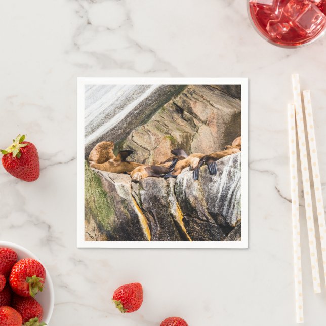 Havets Lejon på Sten Pappersservett (Insitu)