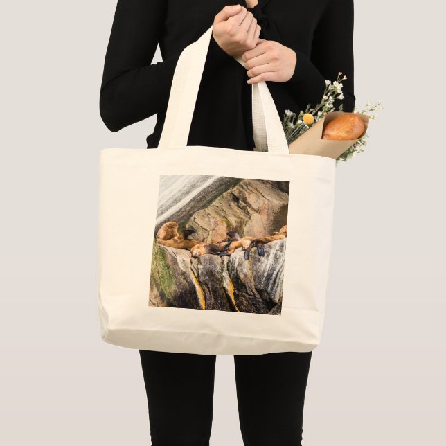 Havets Lejon på Sten-stranden Jumbo Tygkasse (Framsida (produkt))