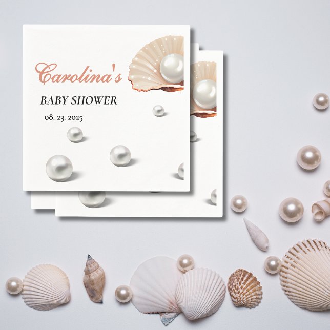 Havets lilla pärlor under havets babydusch pappersservett (Skapare uppladdad)