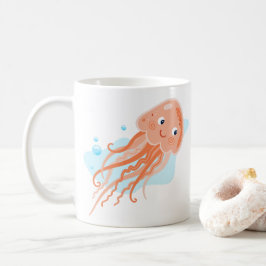 Havets liv. Jellyfish. Cute undervattensvärlden Kaffemugg