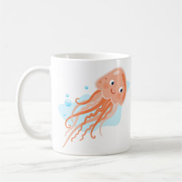 Havets liv. Jellyfish. Cute undervattensvärlden Kaffemugg