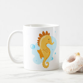 Havets liv. Sjöhäst. Cute undervattensvärlden Kaffemugg