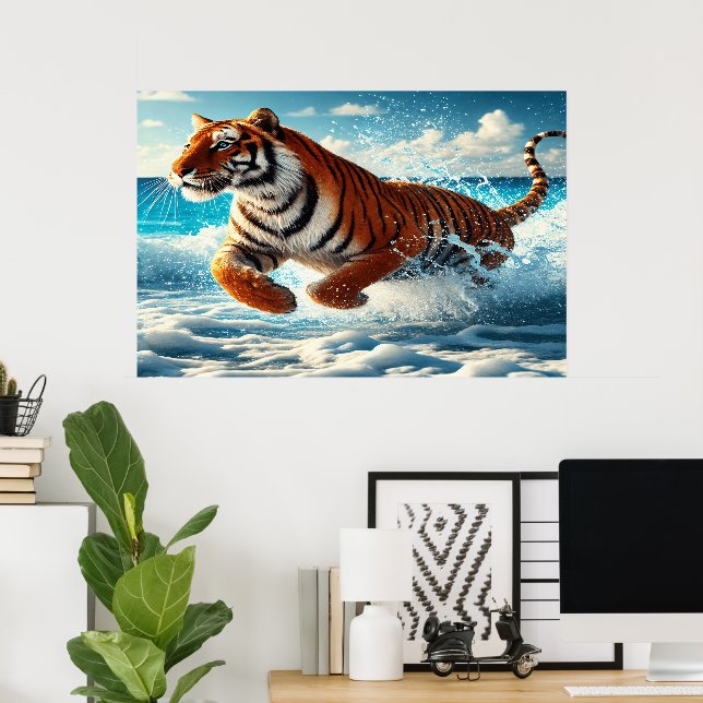Havets lopp: Bengalisk tigers majestät Poster (Hemmakontoret)