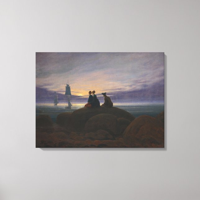 Havets måndag (av Caspar David Friedrich) Canvastryck (Framsida)