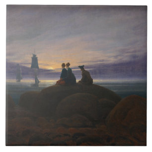 Havets måndag (av Caspar David Friedrich) Kakelplatta