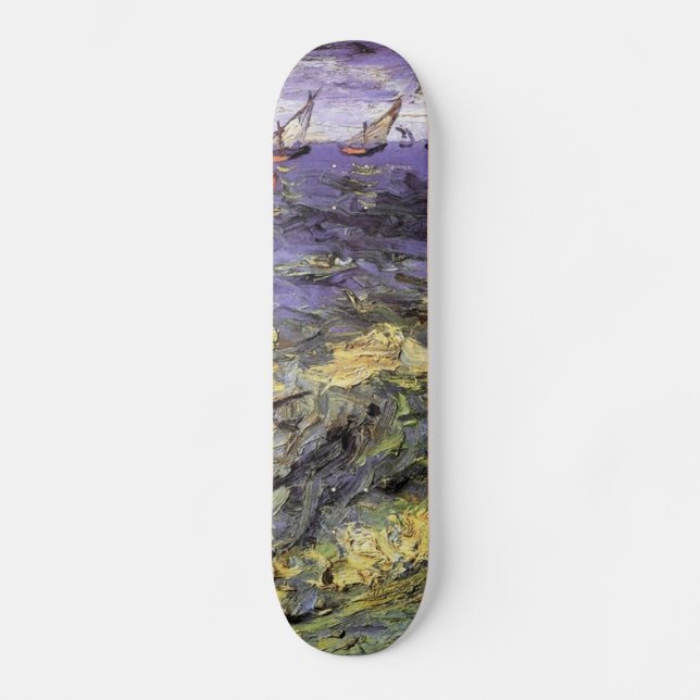 Havets oljemålning. Vincent van Gogh. Skateboard Bräda 19,5 Cm (Framsida)