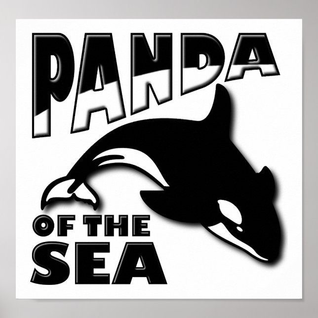 Havets Panda Rolig Affisch (Framsidan)