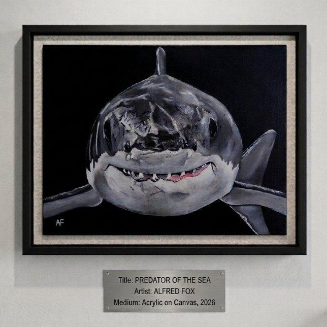 Havets rovdjur Målning av Alfred Fox Canvastryck (Skapare uppladdad)