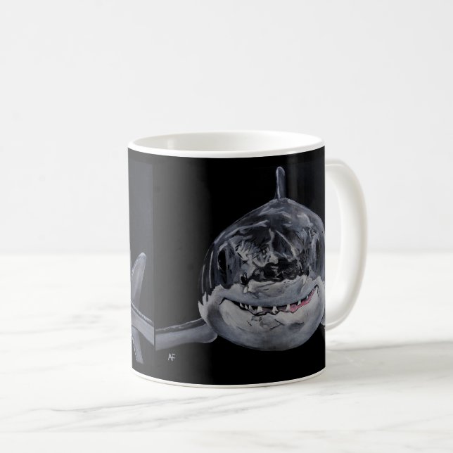 Havets rovdjur Målning av Alfred Fox Kaffemugg (Framsida höger)