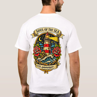Havets själ Gammaldags Sjömannstatuering T Shirt