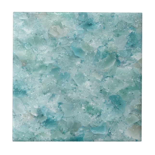 Havets skönhet. Aqua Crystal.  Kakelplatta (Framsidan)