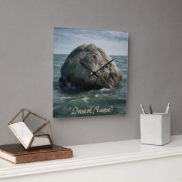 Havets snäcka fyrkantig klocka