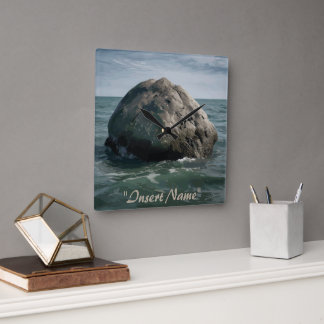 Havets snäcka fyrkantig klocka