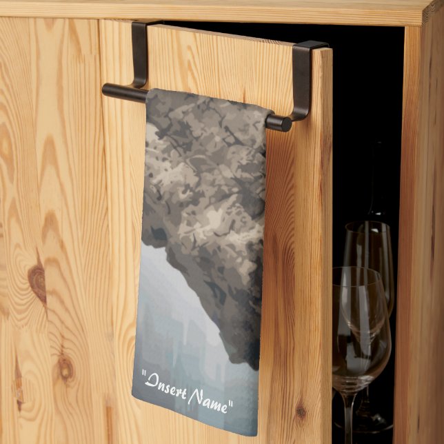 Havets snäcka kökshandduk (Thirds Fold)