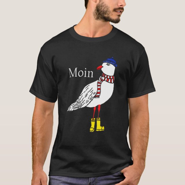 Havets Stil, Fiskmås med havskräfta och havskräfta T Shirt (Framsida)