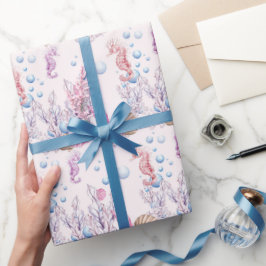 Havets strand i mönster party presentpapper