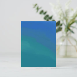 Havets tidblått och minimalistisk Grönt Vykort