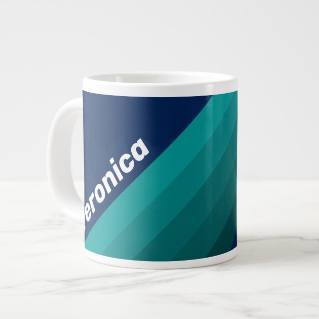 Havets Tidvattenränder med Namn Jumbo Mugg (Framsida vänster)
