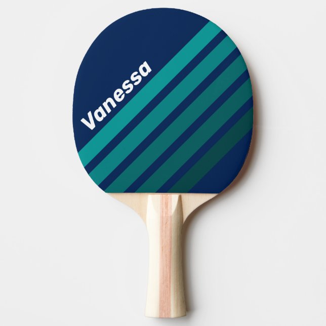 Havets Tidvattens Vinklade Ränder med Namn Pingisracket (Framsidan)