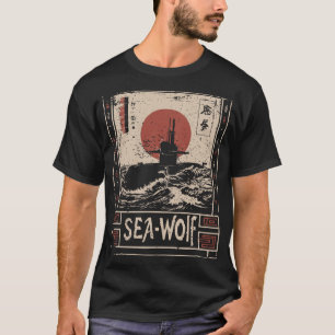 Havets Varg Undervattens militära Vintage T Shirt