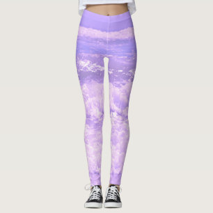Havets Vinkara skum Vatten Lila Leggings