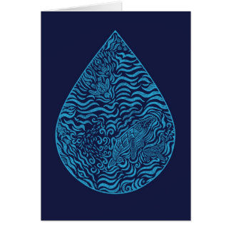 Havfamiljen tappar gåvakortet hälsningskort