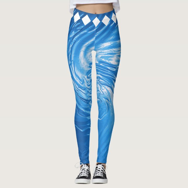 Havflöde Vågig Cirkel Leggings (Framsida)