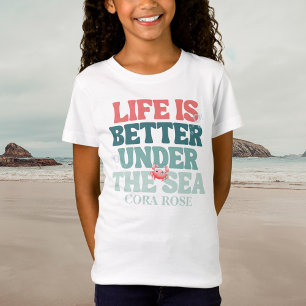 Havfrue Under Havet Flickors Födelsedag T Shirt