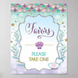 Havfruepresentkort Födelsedagsbarn Bröllopsdusch Poster