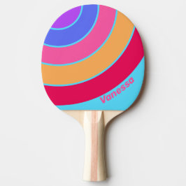 Havglas Cirkelrand med Namn Pingisracket