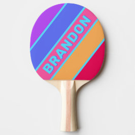 Havglas Fettrandig med Namn Pingisracket