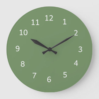 Havglasgrön färg minimalistisk enkel design stor klocka