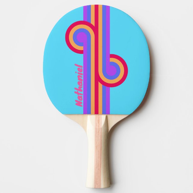Havglasrandig loop med namn pingisracket (Framsidan)