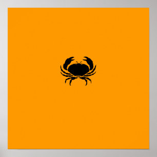 HavGlow_Black-on-Orange krabba Poster