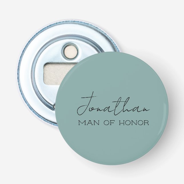 Havgrön Personlig Man Of Honor Flasköppnare (Framsidan)