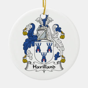 Havilland familjvapensköld julgransprydnad keramik