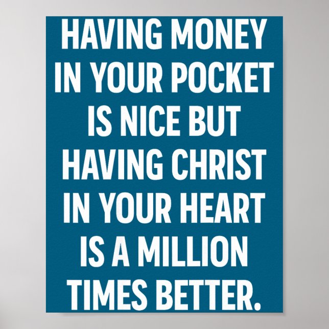 Having Money In Your Cket Is Nice But Having Chris Poster (Framsidan)