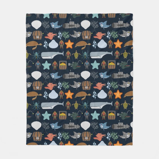 Havinvånaremönster 1 fleecefilt (Framsidan)